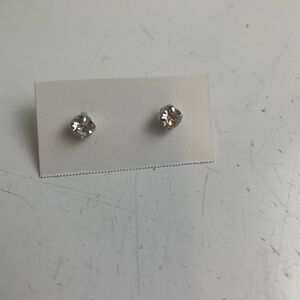 pair of cubic zirconia stud earrings